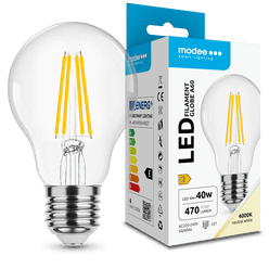 Modee LED Izzó Filament A60 4W E27 360° 4000K (470 lumen) ERP