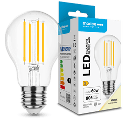 Modee LED Izzó Filament A60 7W E27 360° 4000K (806 lumen) ERP