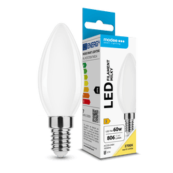 Modee LED Izzó Filament Milky Gyertya C35 7W E14 360° 2700K (806 lumen) ERP