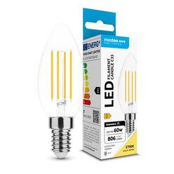 Modee Filamento LED Vela C35 7W E14 360° 2700K (806 lúmenes) regulable ERP