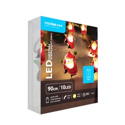 Modee Karácsonyi LED Füzér Dekor Elemes C3021 (10LED/90cm/10cm) warm