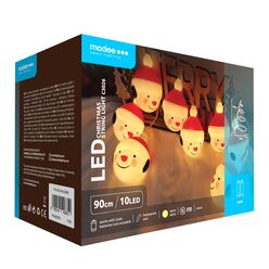 Modee Karácsonyi LED Füzér Dekor Elemes C3026 (10LED/90cm/10cm) warm