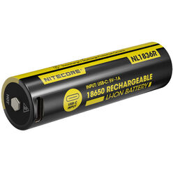 Nitecore Kellék Akkumulátor 18650 NL1836R USB-C tölthető 3600mAh 3,6V B1