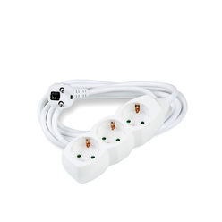 Technik Extension Socket 3-way with 1,5m Cable 1,5mm2 Copper Cable White
